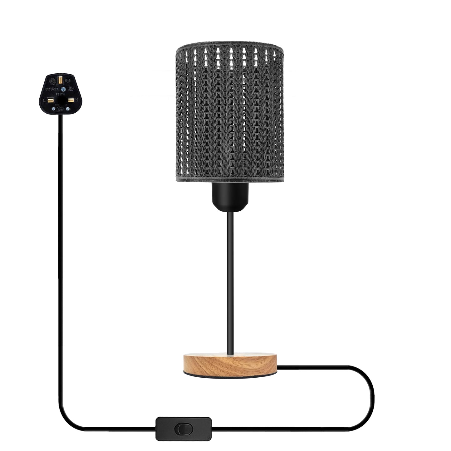 LEDSone Plugin Black Table Lamps for BedsideTables~5421