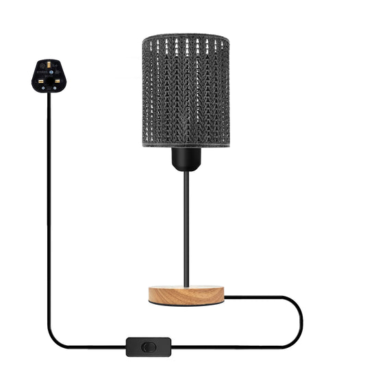 LEDSone Plugin Black Table Lamps for BedsideTables~5421