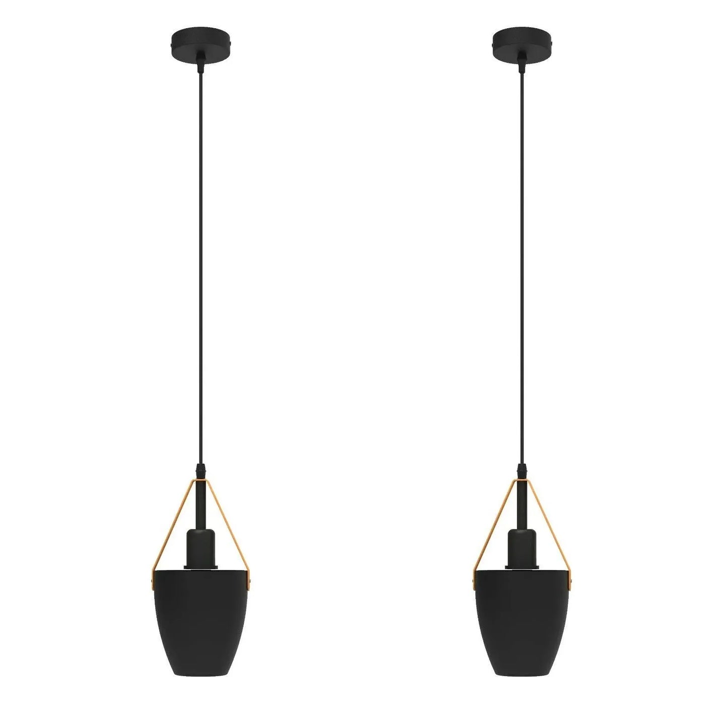 2 Pack Vintage Pendant Ceiling Light Black~4352