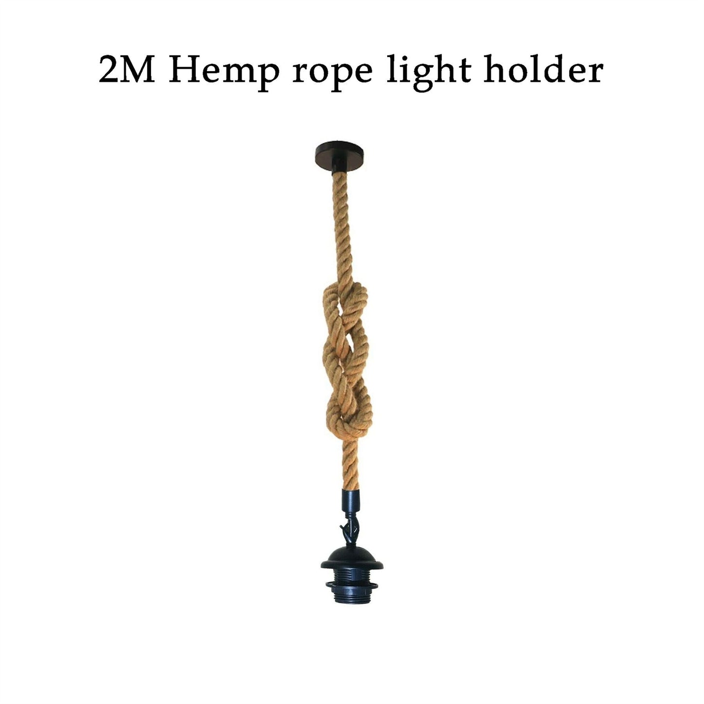 Retro Hemp Rope Pendant E27 Holder Ceiling Light Decor~1358