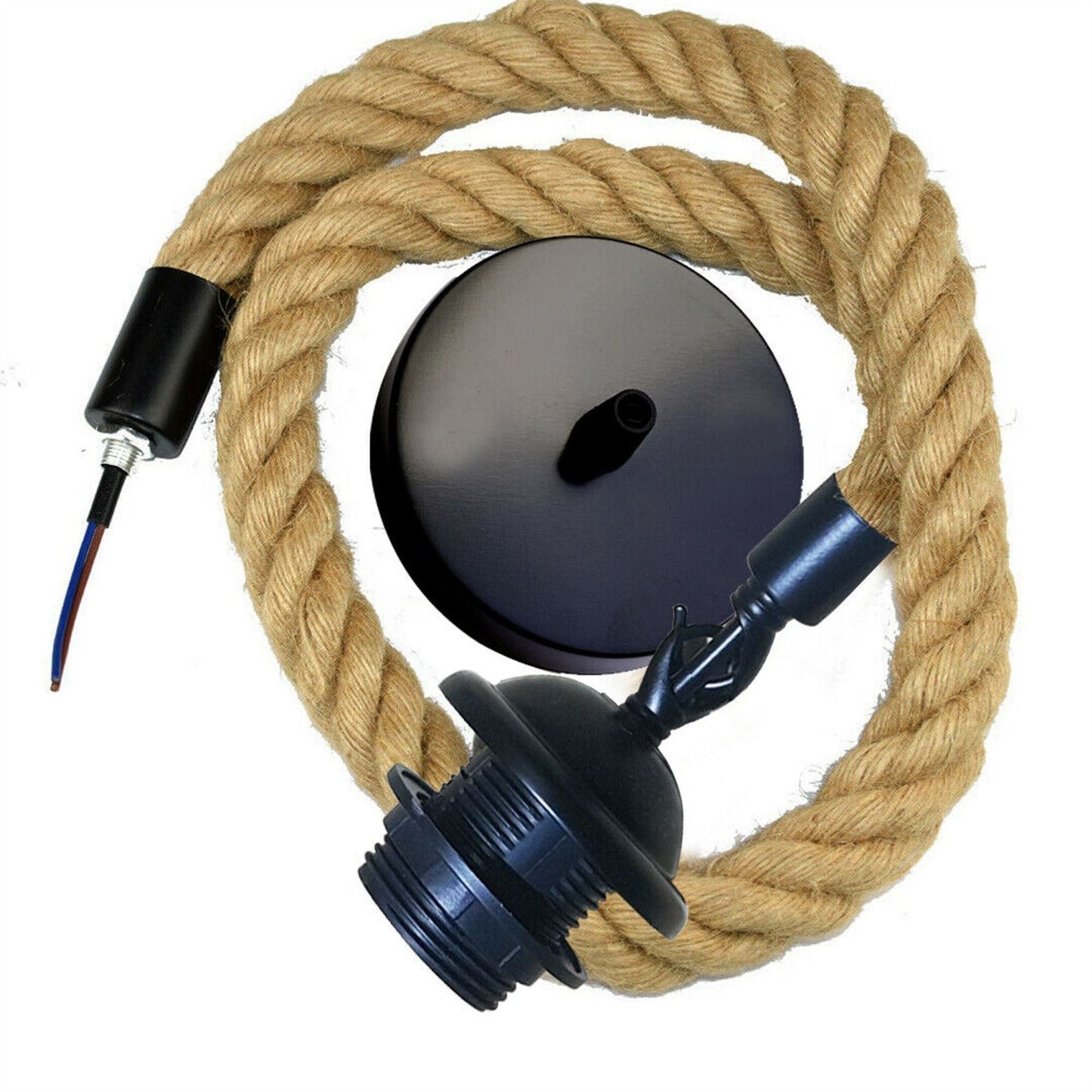 Retro Hemp Rope Pendant E27 Holder Ceiling Light Decor~1358