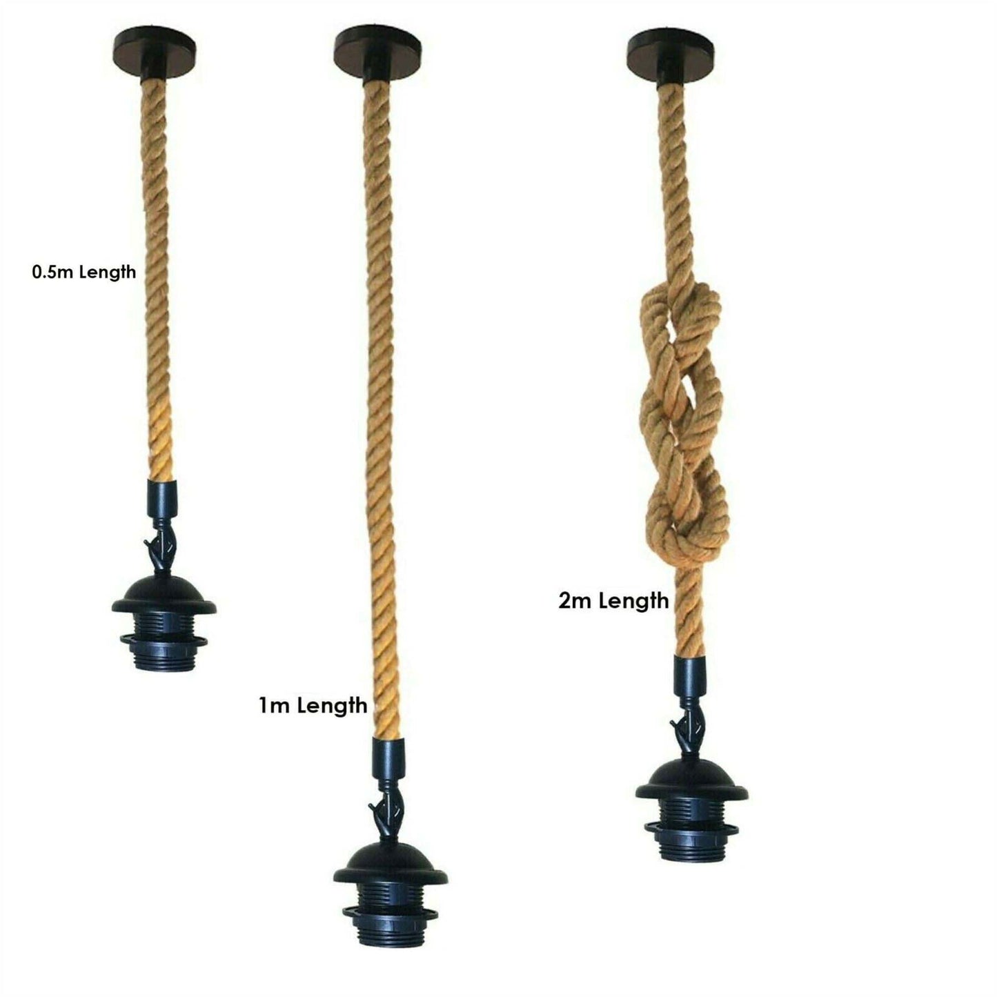 Retro Hemp Rope Pendant E27 Holder Ceiling Light Decor~1358