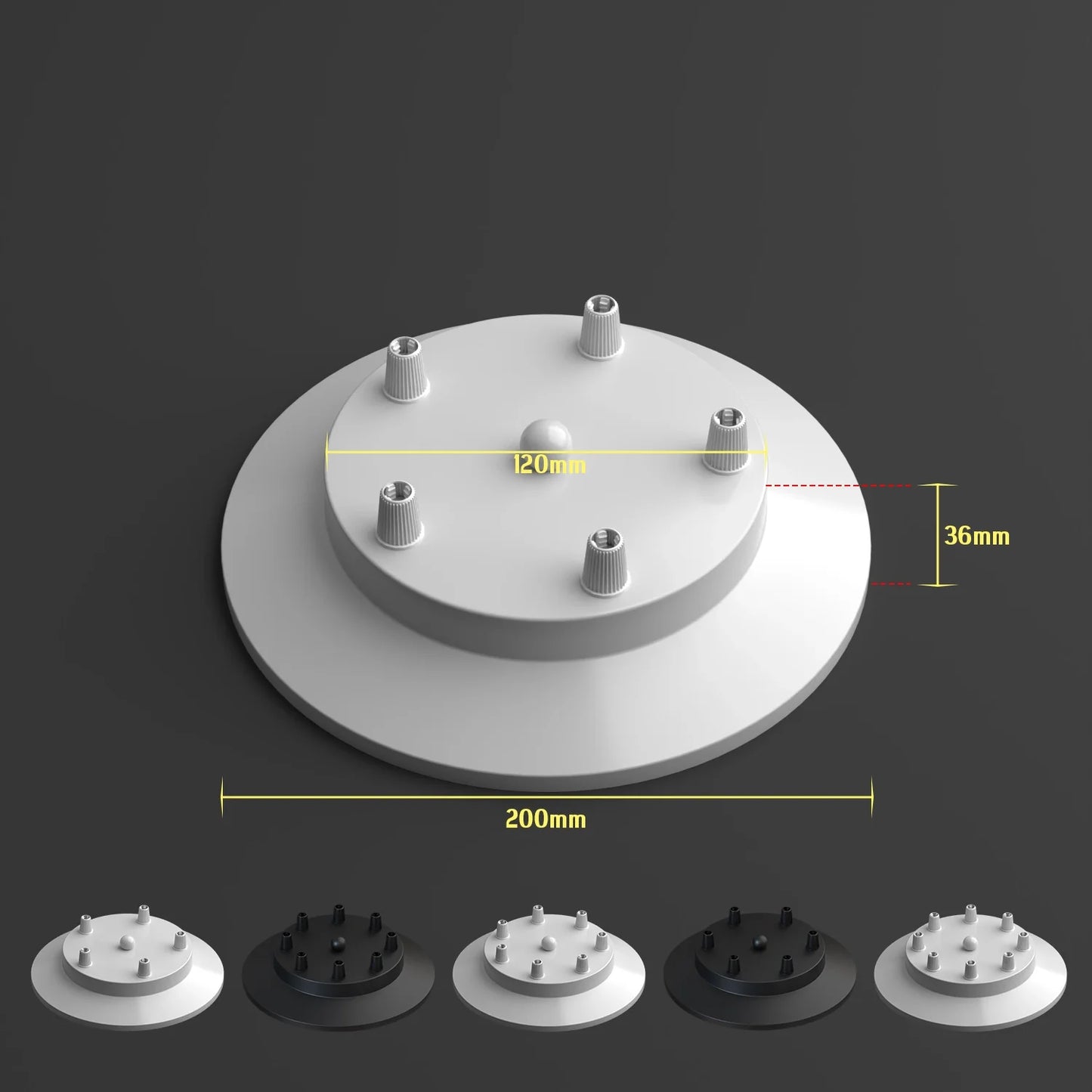 Muliti Point Outlet Ceiling Rose For Fabric Cable~4955