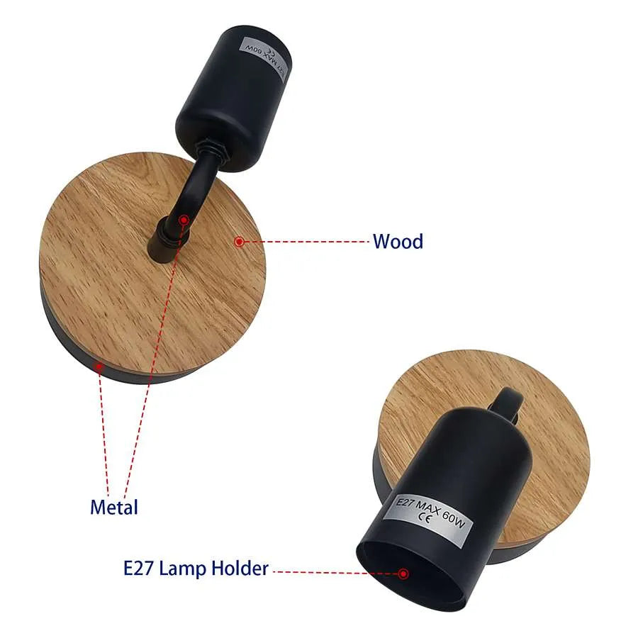 Wood bedside Wall lamp ~ 5120