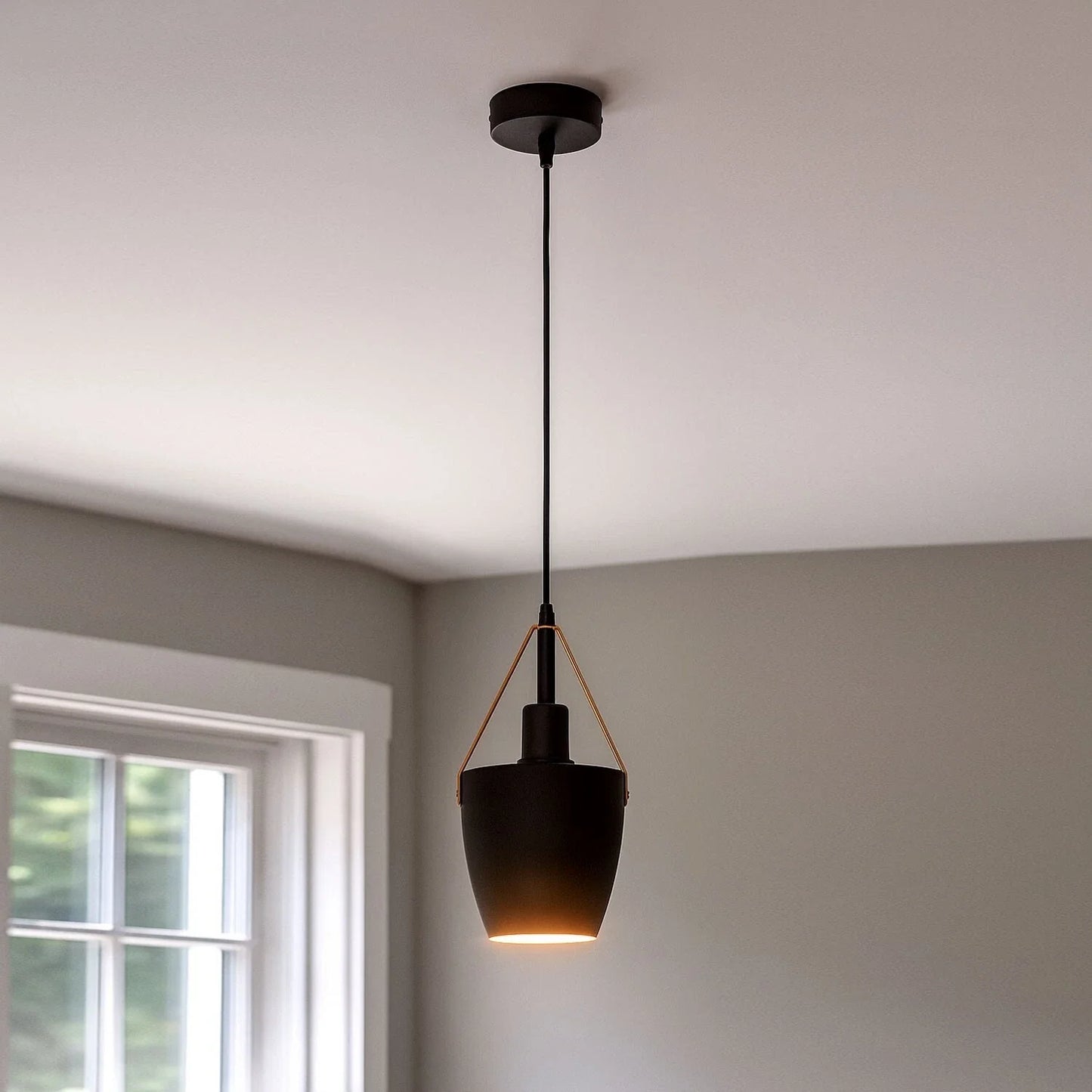 2 Pack Vintage Pendant Ceiling Light Black~4352