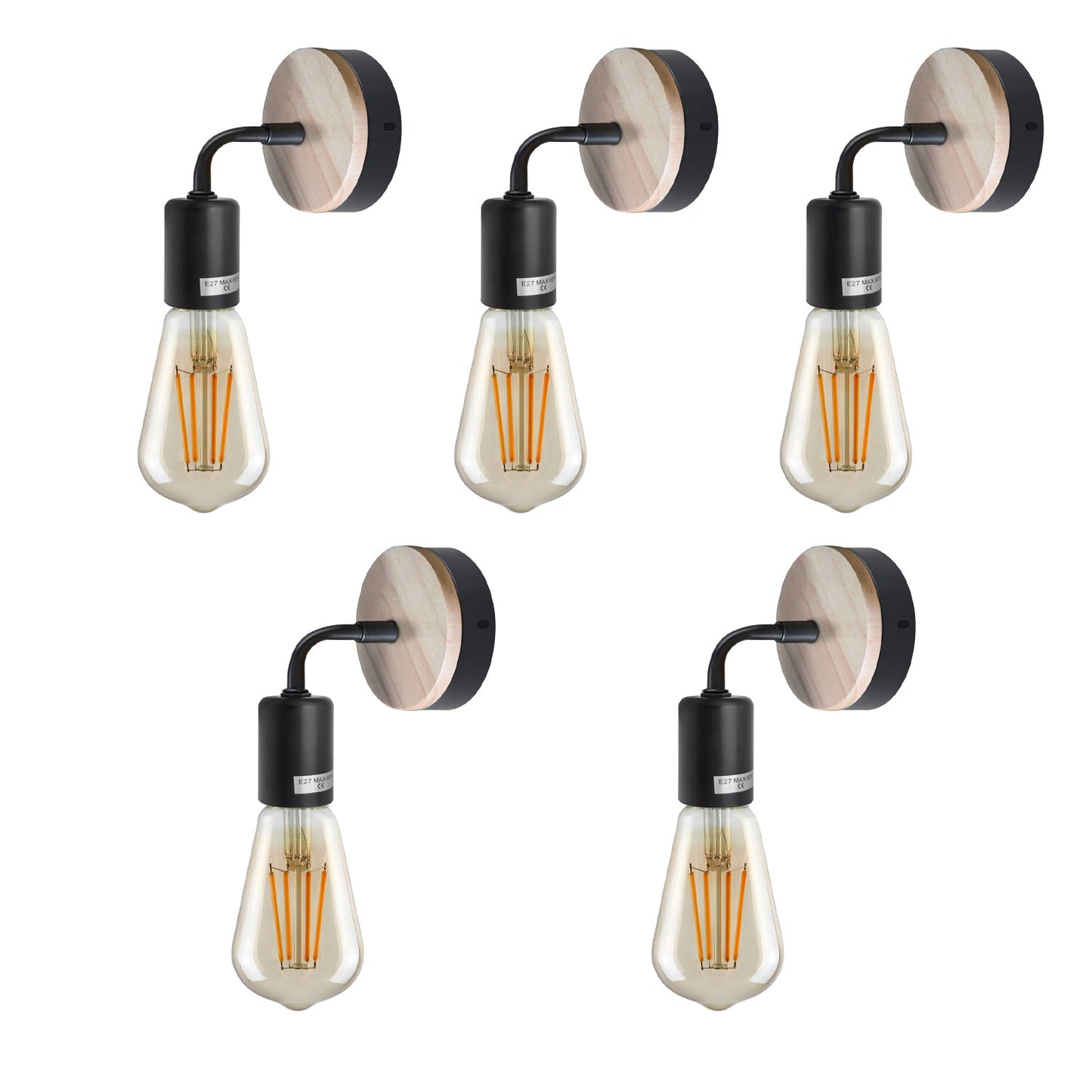 Wood bedside Wall lamp ~ 5120